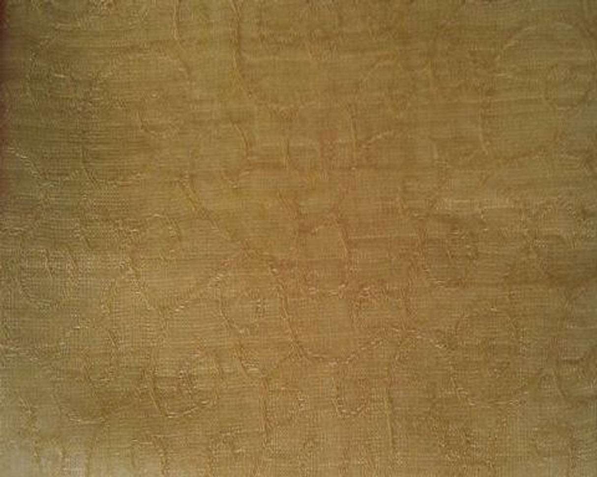 1 Yard Organza Jacquard Swirl Gold Fabric 57/58 Inches Wide