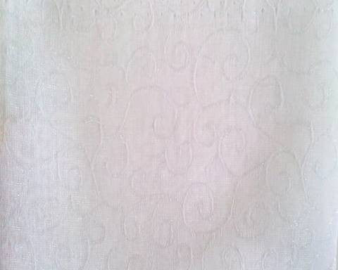 Organza Jacquard WG05016 Swirl White - White Swirl, 57/58" Width