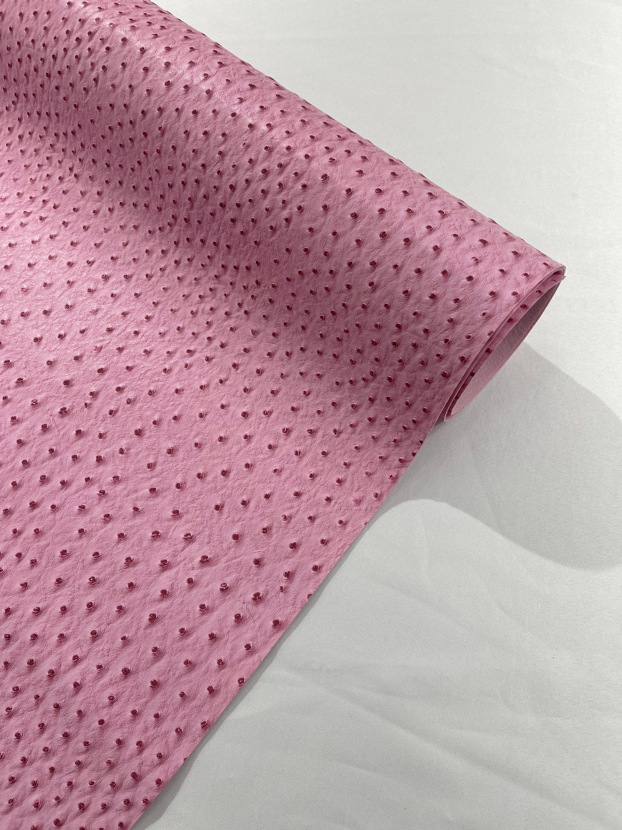 Ostrich Faux Vinyl Fabric - Textured Ostrich Embossed, 54" Width (1 Yard)