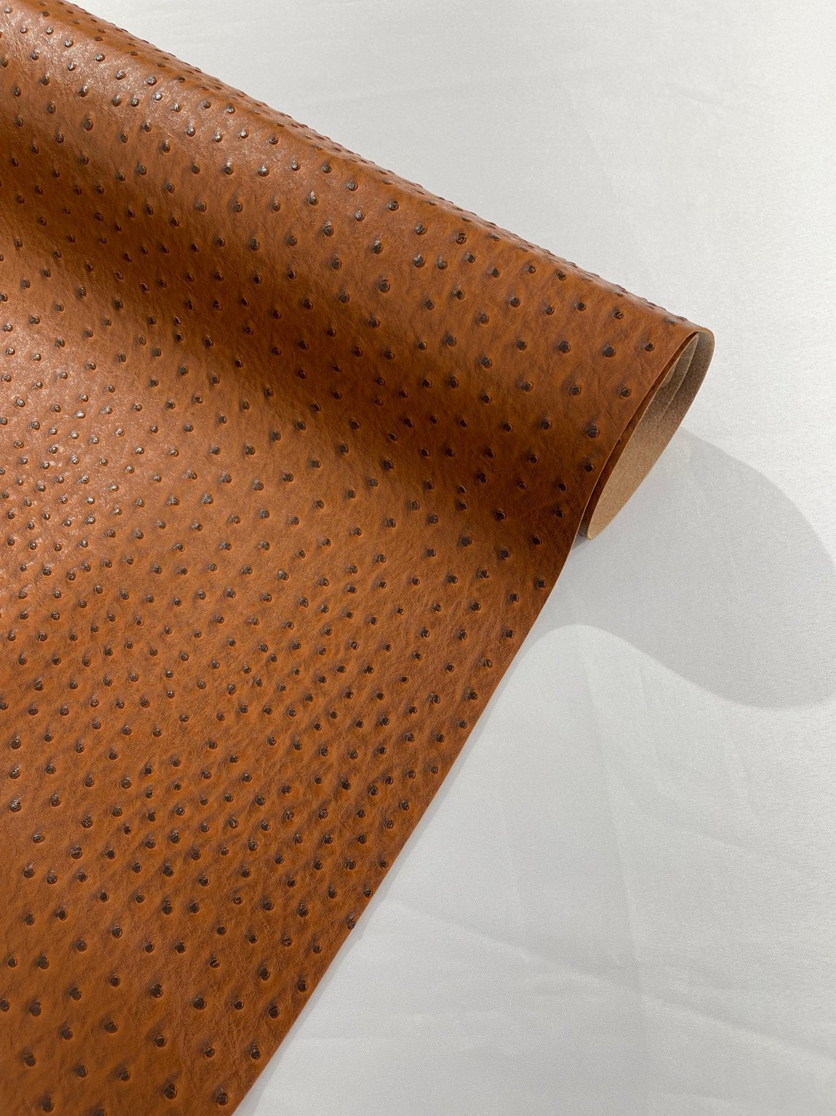 Ostrich Faux Vinyl Fabric - Textured Ostrich Embossed, 54" Width (1 Yard)