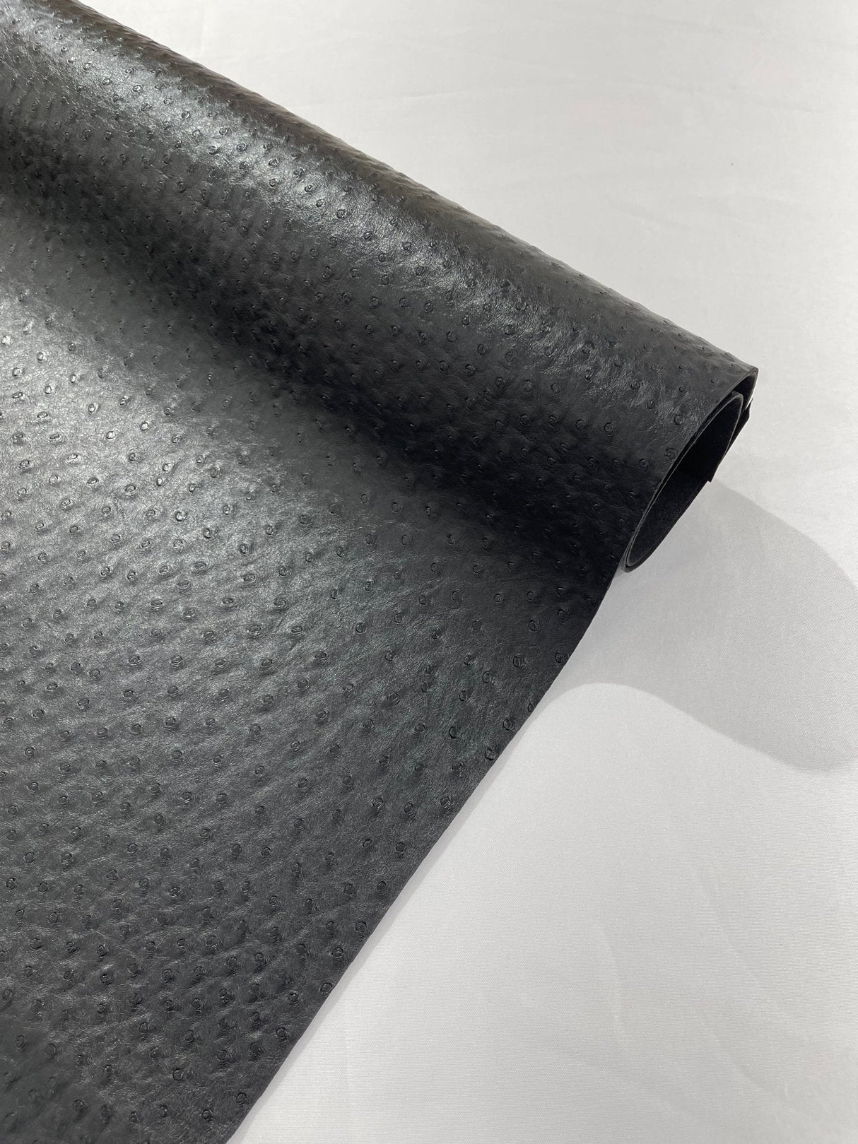 Ostrich Faux Vinyl Fabric - Textured Ostrich Embossed, 54" Width (1 Yard)