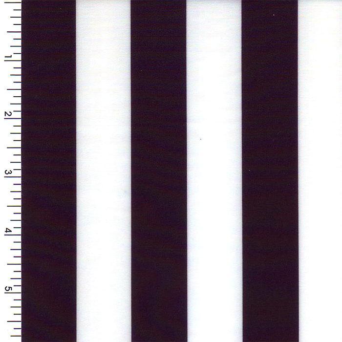 Printed Spandex Stripe Fabric Black