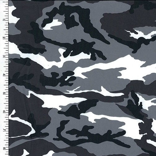Printed Spandex Deep Navy Houndstooth