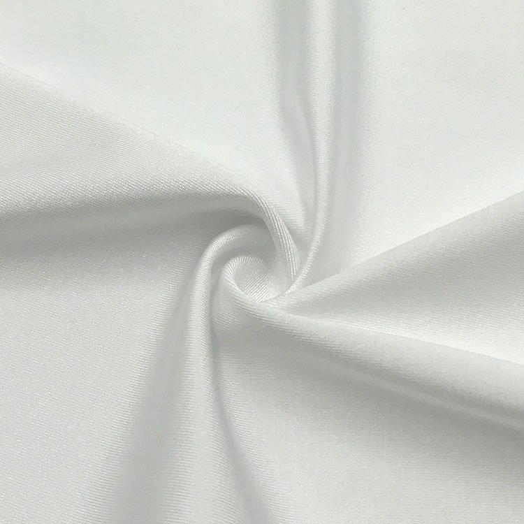 Poly Spandex Tricot Shiny White