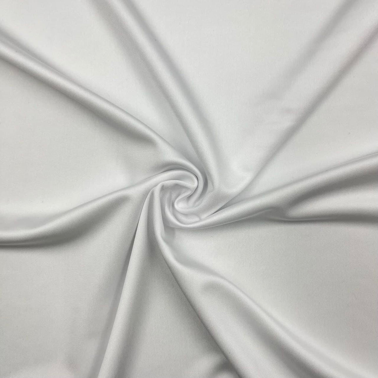 Shiny Tricot Spandex Heavy Weight White