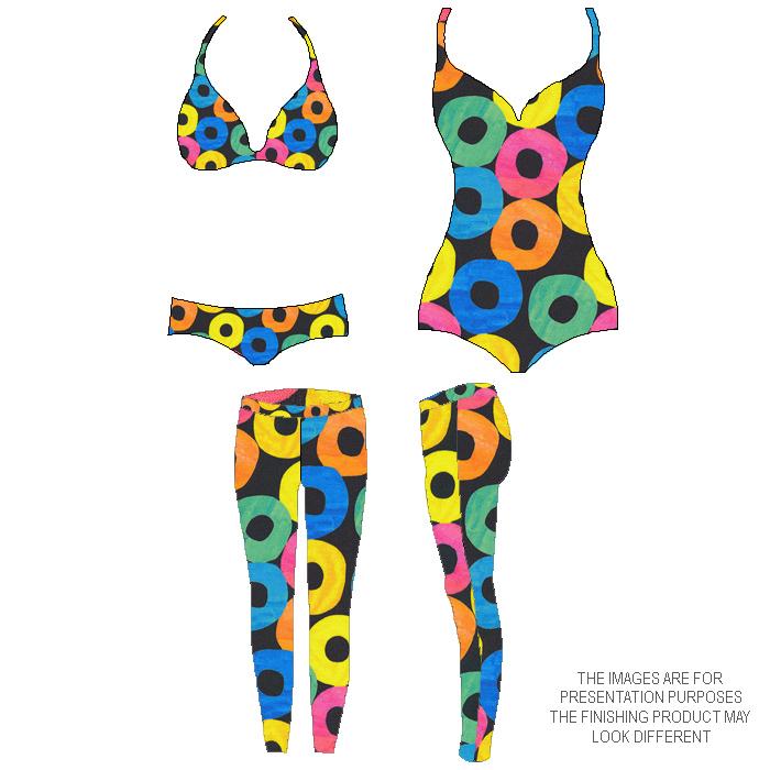 Printed Spandex Fruit Loops Swimwear Fabric