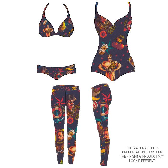 Printed Spandex Corvexisland Thermal Poly-Spandex Jersey