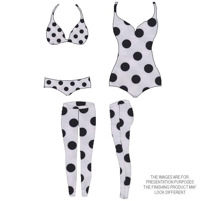 Printed Spandex Navy Polka Dot 4-Way Stretch