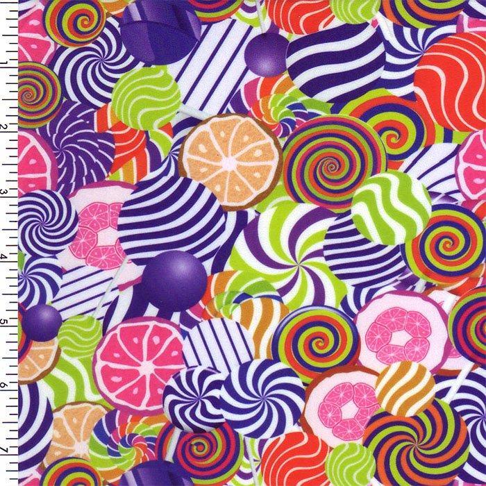 Printed Spandex Candy Geometric Abstract