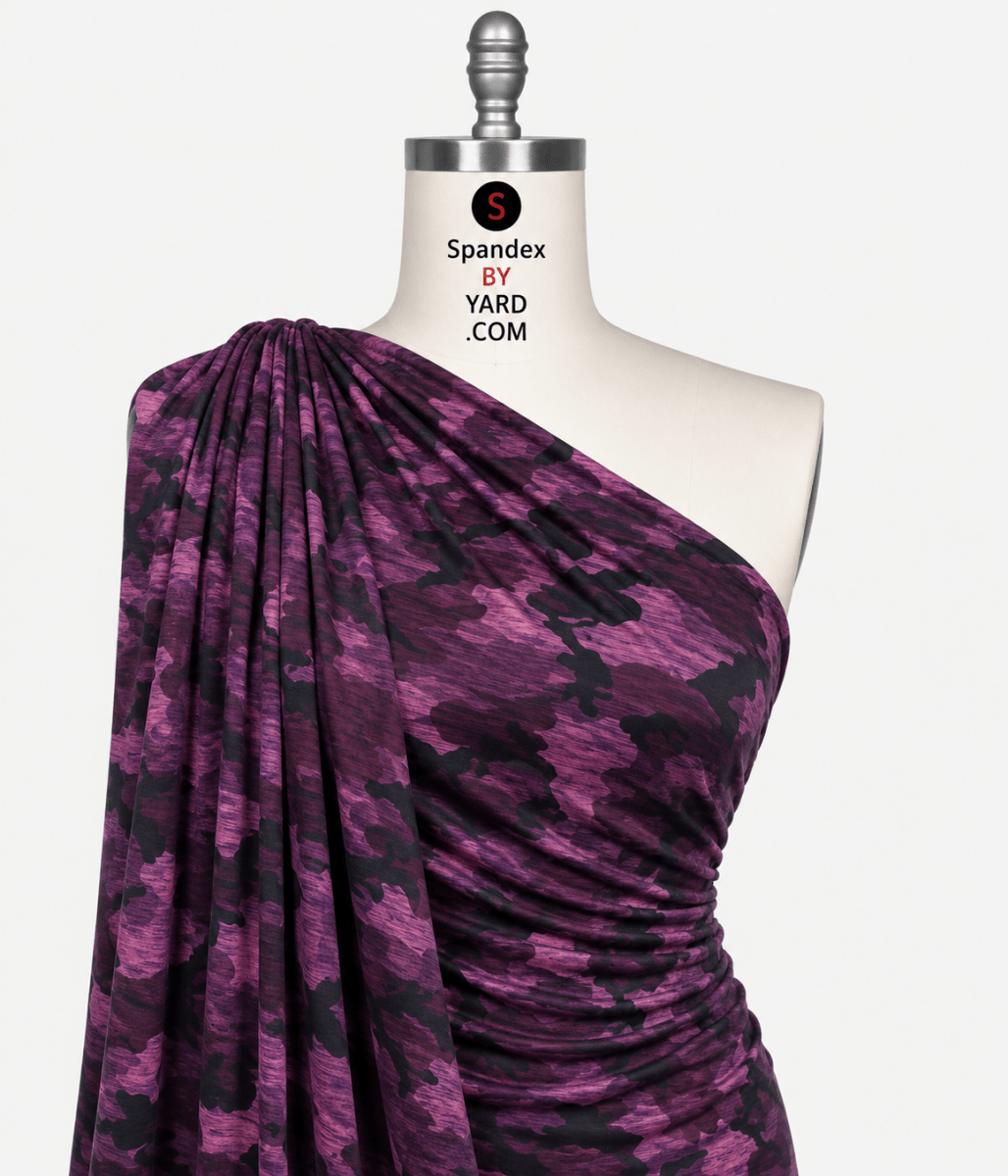 Double Brushed Performance Fabric Purple Sunset