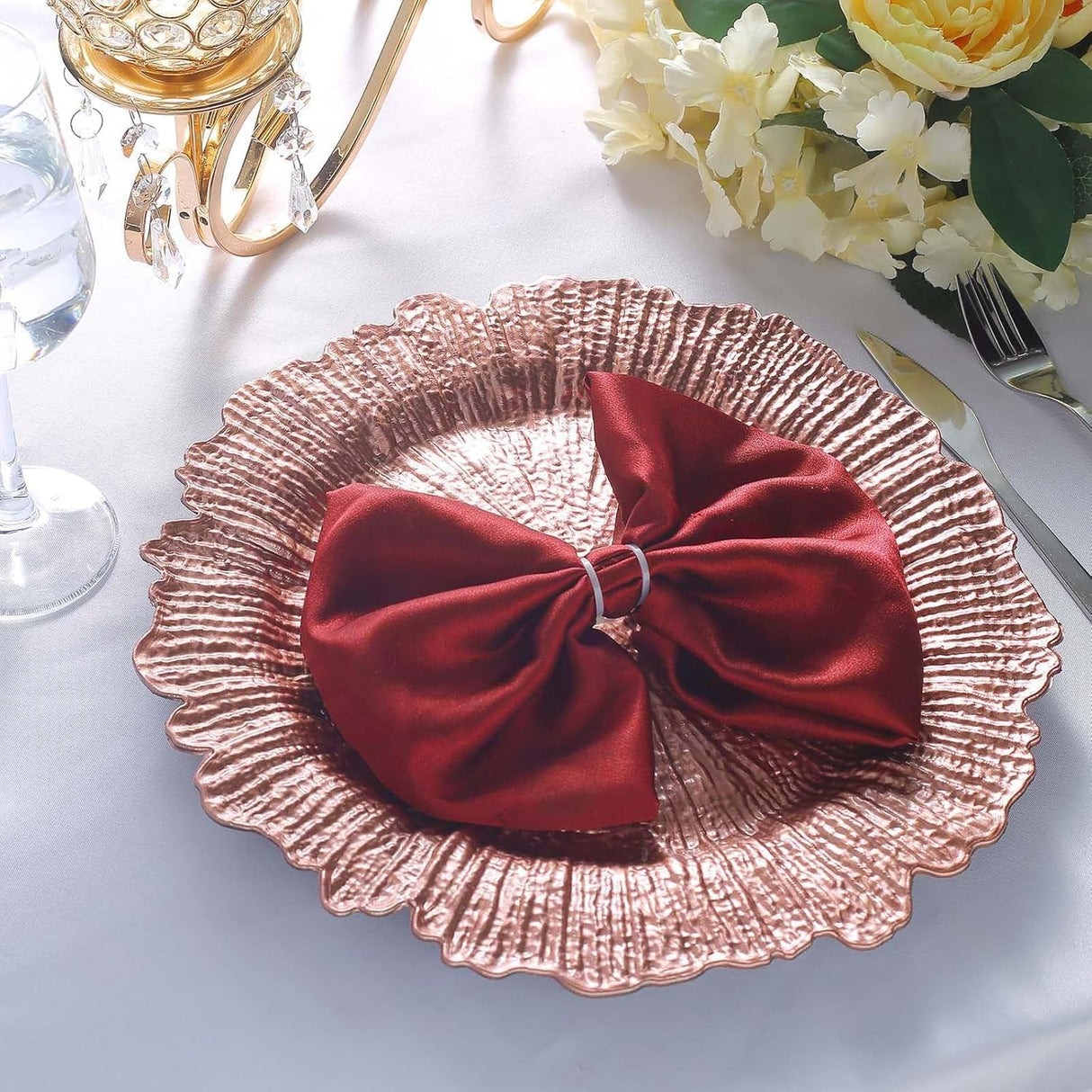 Rose Pink Acrylic Charger Plate 13 Inch