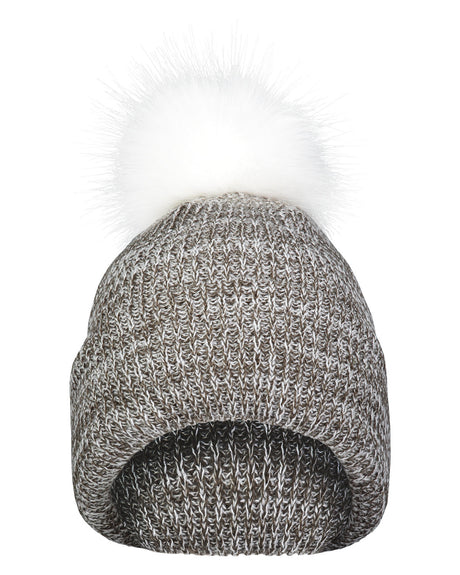 Faux Fur Pom Beanie