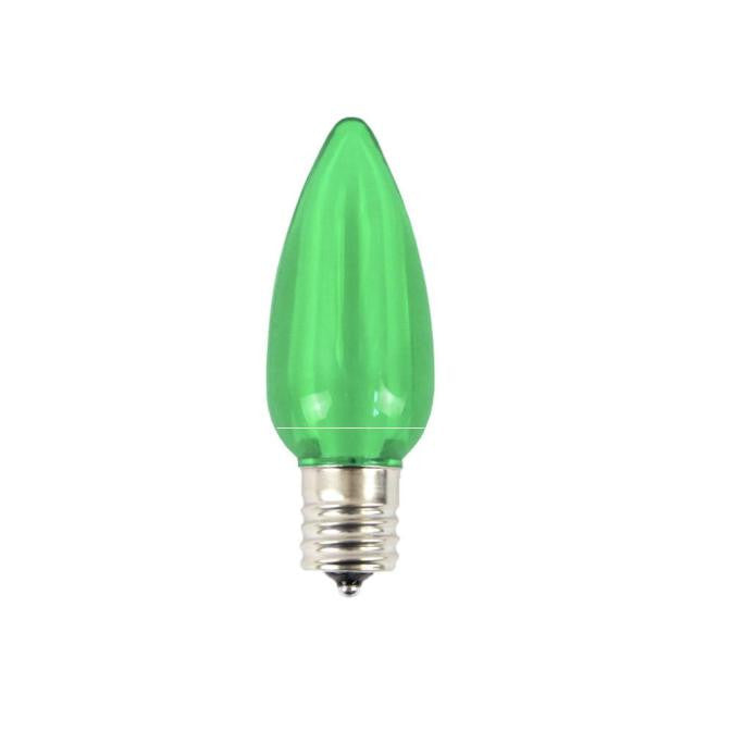 C9 Platinum Elite LED SMD Bulbs – 25 Pack Smooth Green Commercial Grade Retrofit Holiday Lights