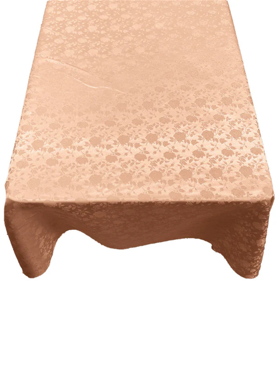 Square Tablecloth Roses Jacquard Satin Fabric - Floral Rose Jacquard, 36" X 36" (1 Piece)