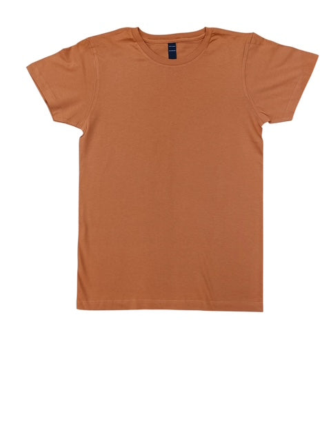 Lucky Friends 1001 100% Cotton Fabric - Peach, Round Neck T-Shirt, 4.2 Oz, Tubular, No Side Seams (1 Piece)