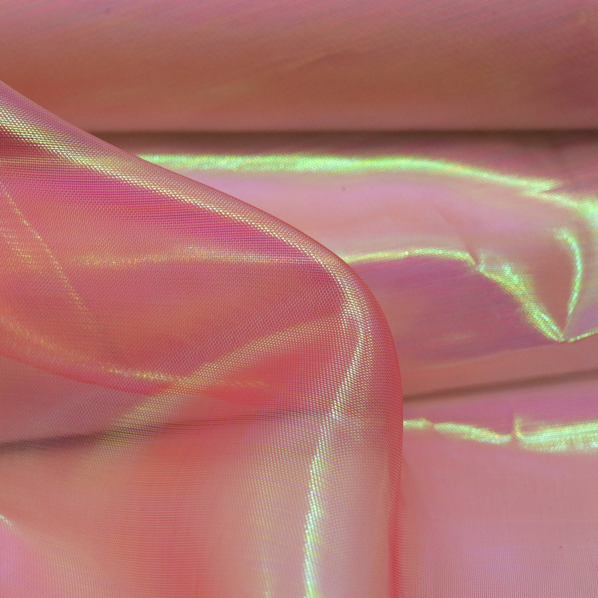 Pastel Iridescent Organza Polyester Nylon Fabric - Pastel Iridescent, Sheer, 58" Width (1 Yard)