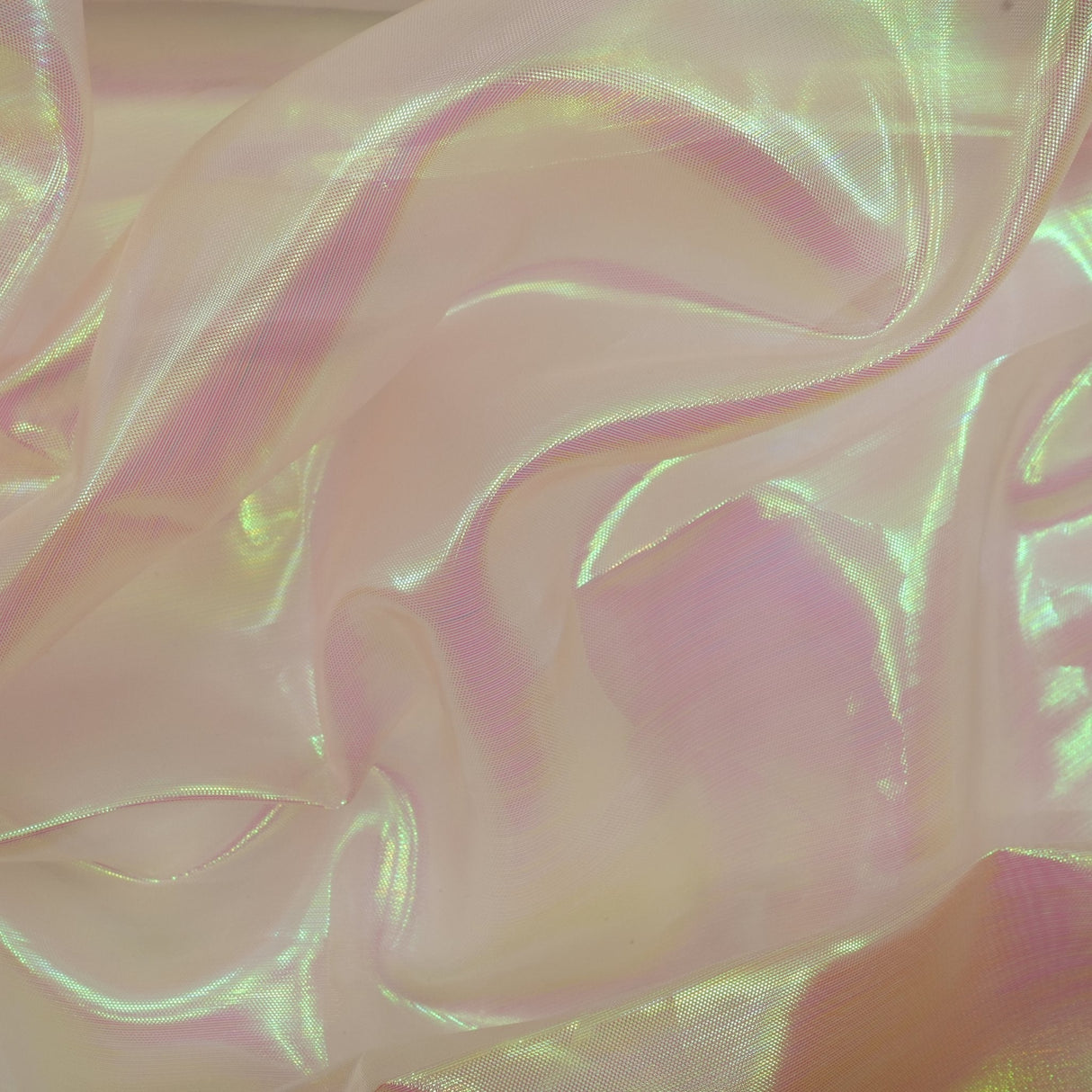 Pastel Iridescent Organza Polyester Nylon Fabric - Pastel Iridescent, Sheer, 58" Width (1 Yard)