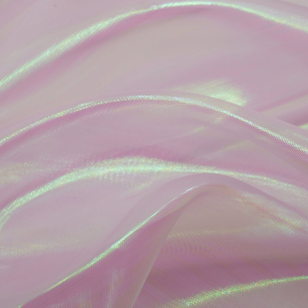 Pastel Iridescent Organza Polyester Nylon Fabric - Pastel Iridescent, Sheer, 58" Width (1 Yard)