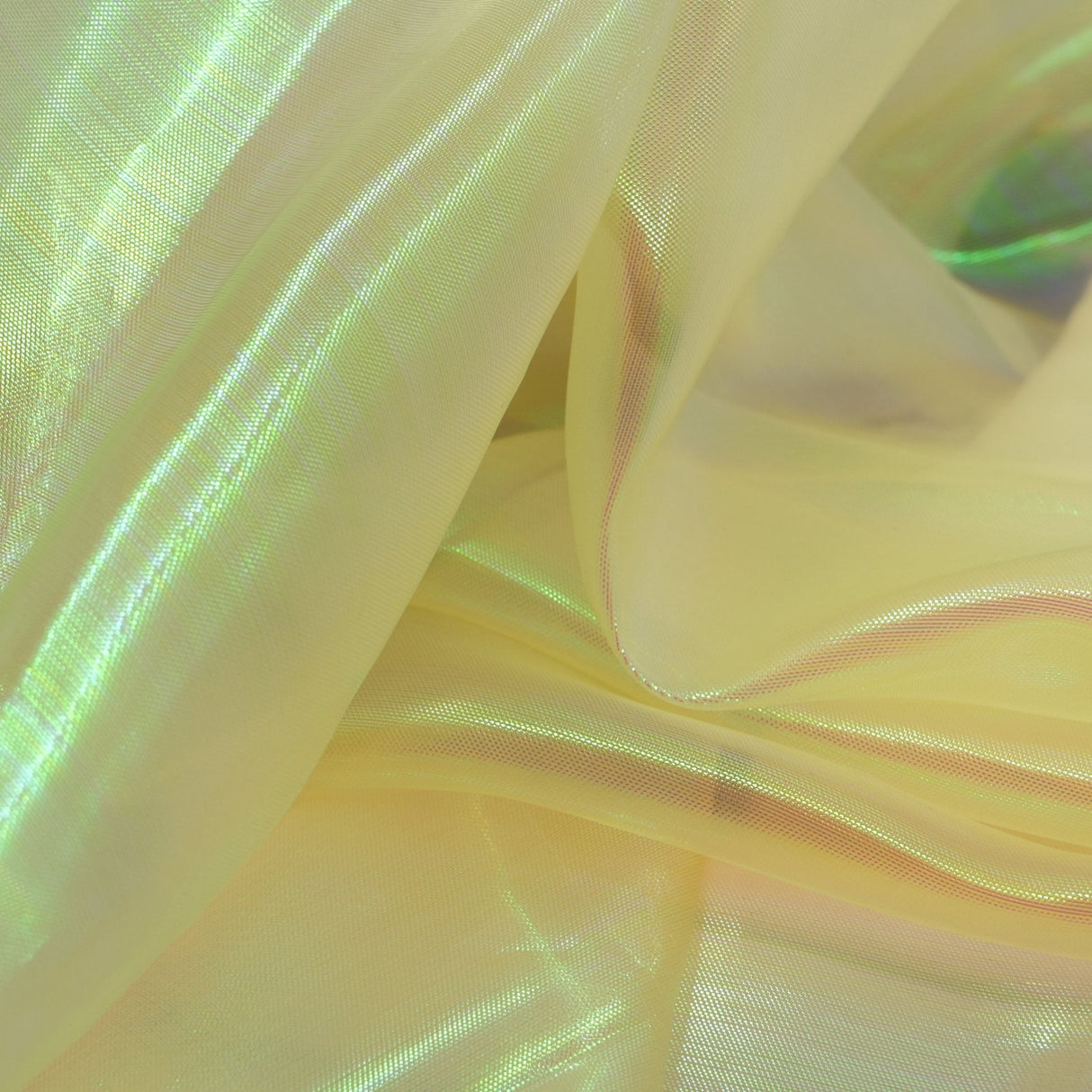 Pastel Iridescent Organza Polyester Nylon Fabric - Pastel Iridescent, Sheer, 58" Width (1 Yard)