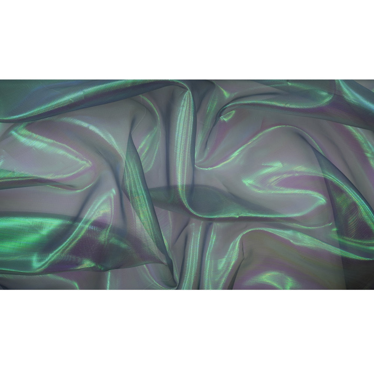 Pastel Iridescent Organza Polyester Nylon Fabric - Pastel Iridescent, Sheer, 58" Width (1 Yard)