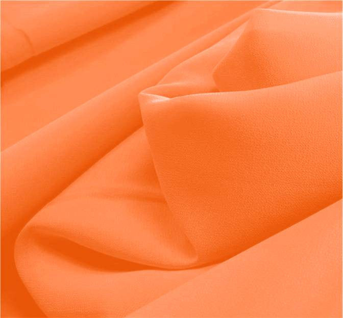 Pebble Georgette 100 Percent Polyester Fabric - Orange, 58/60" Width