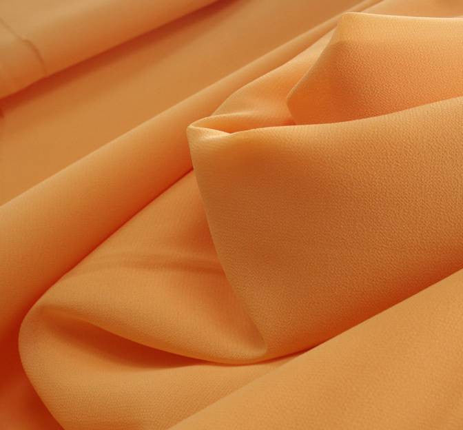 Pebble Georgette 100 Percent Polyester Fabric - Yellow Pebble Texture, 58/60" Width