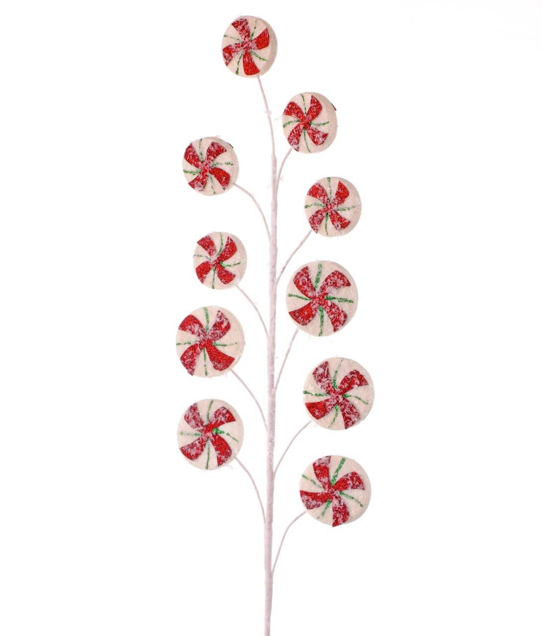 26” Frosted Peppermint Candy Spray