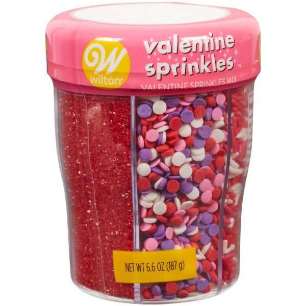 Wilton 6-Cell Happy Valentine's Day Sprinkles Mix, 6.6 oz.