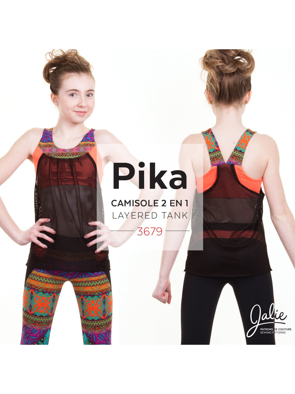 Pika Sport Bra and Layered Blouson Tank Sewing Pattern