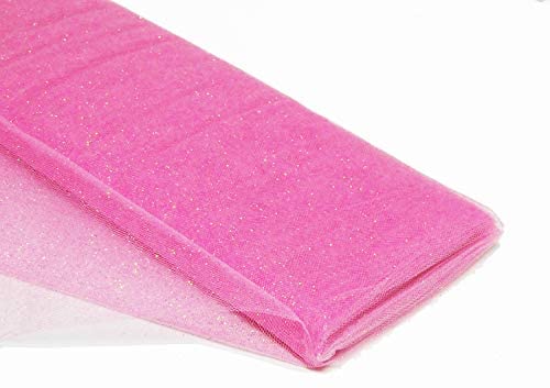 10 Yard Sparkling Glitter Tulle Fabric Bolt for Wedding Party Decoration 54 Inch Width