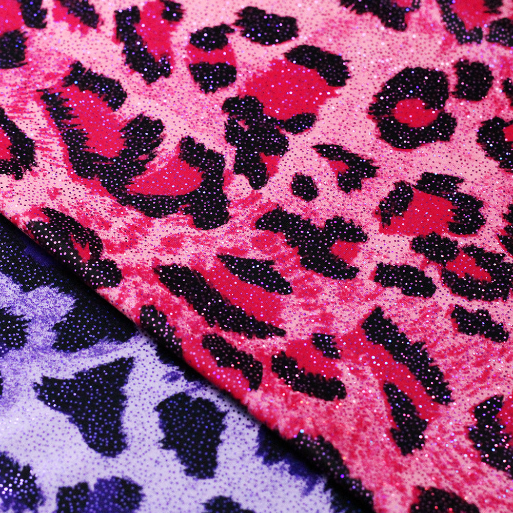 Leopard Animal Polyester Spandex Fabric - Multiple Colors, Leopard Print, 60" Width (1 Yard)