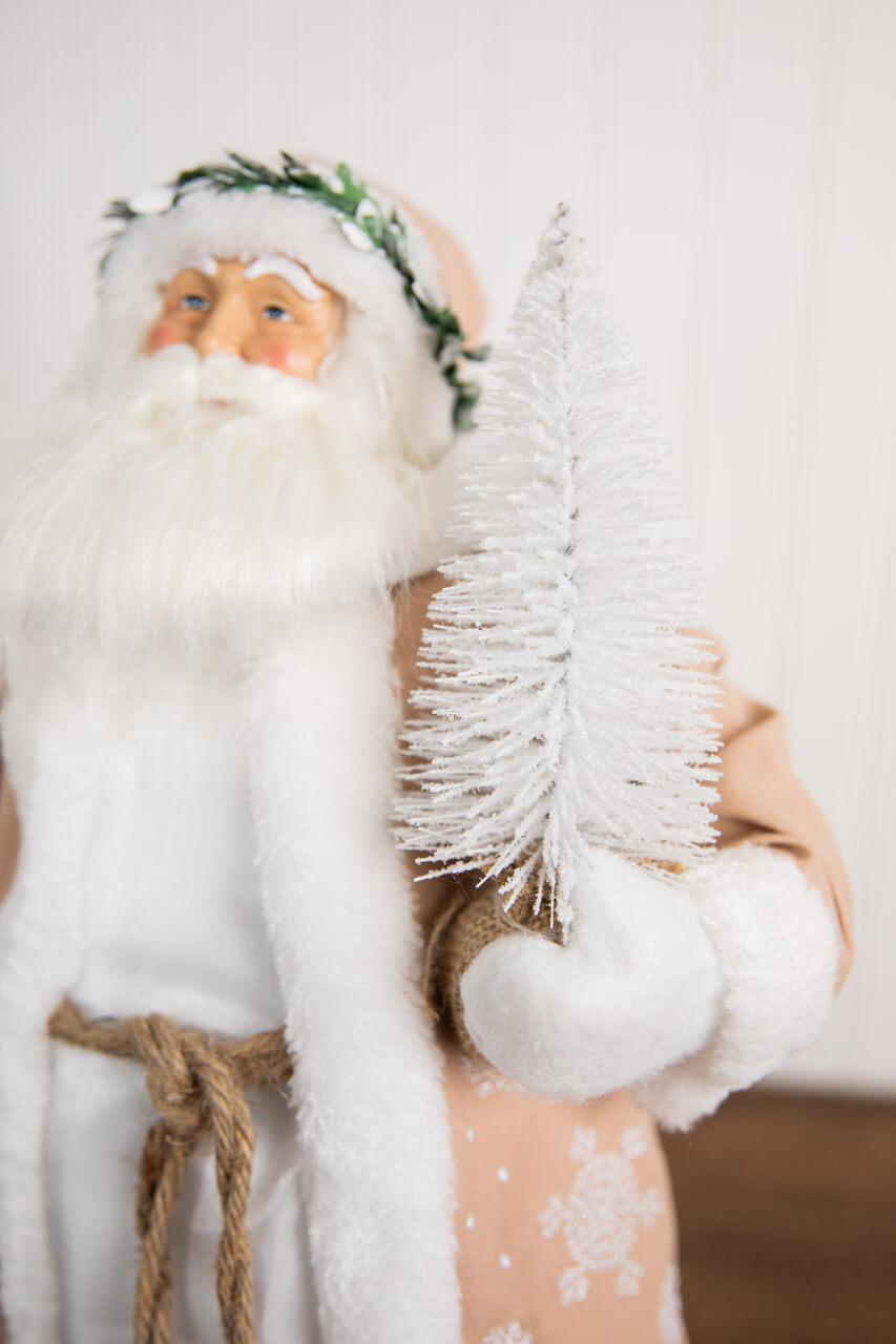 19” Santa Figure with Snowflake & Tree