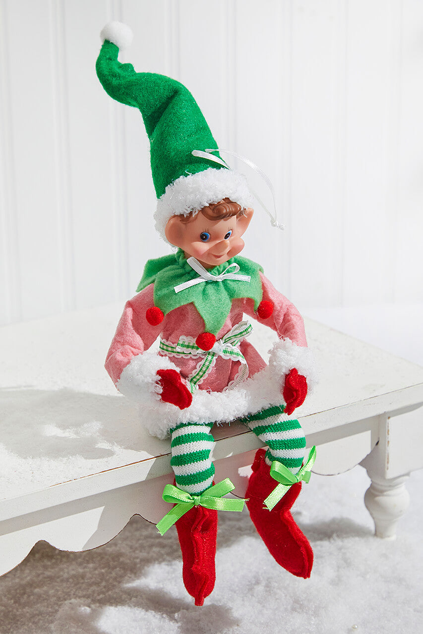 11" Bendable Holiday Sweet Elf