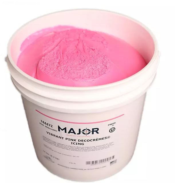 Major Homestyle Icing VIBRANT PINK 1 lb. Ready to Use Buttercreme Bakery Solutions DecoCremes