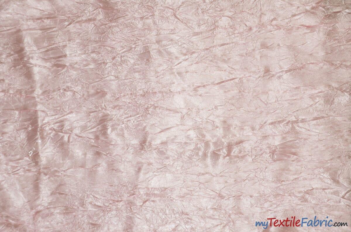 Silky Crush Satin Polyester Fabric - Crushed Charmeuse Satin, Multiple Colors, 54" Width (1 Yard)