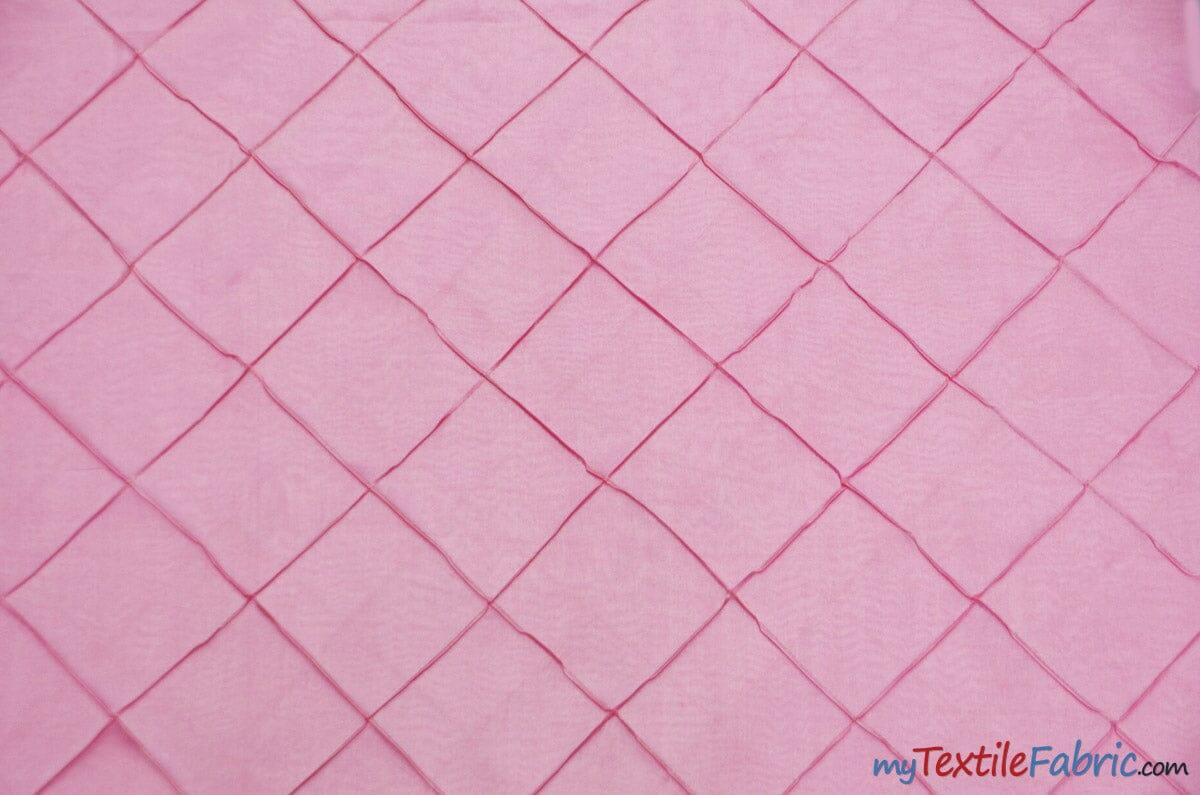 Taffeta Pintuck Fabric - 4" X 4" Diamond Pattern, 58" Width, Multiple Colors (1 Yard)