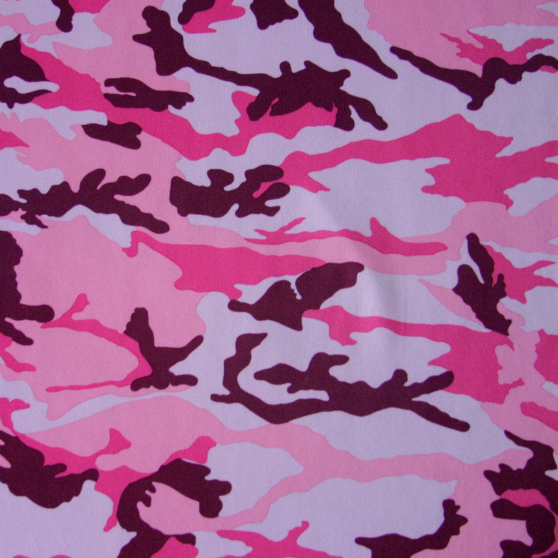 Nylon Lycra Swim Knit Pink Camo By The Yard