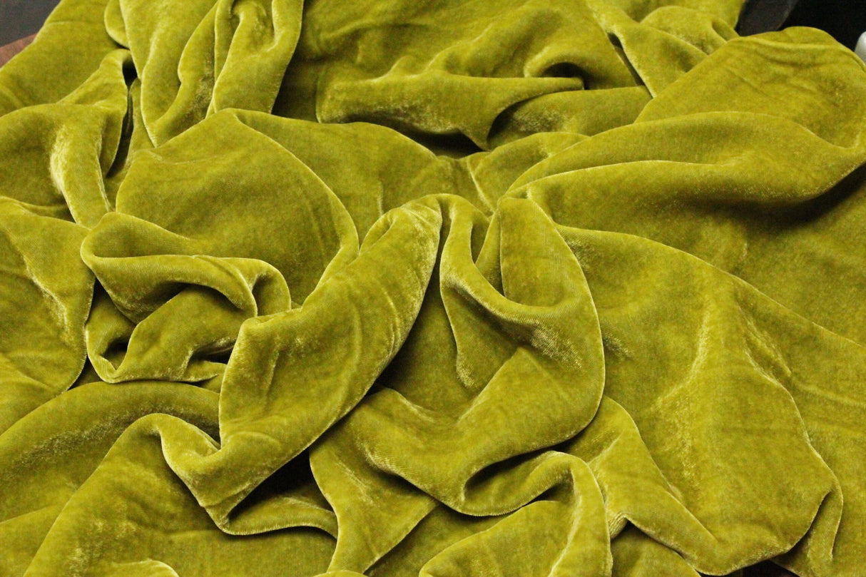 Premium Silk Rayon Velvet Fabric - Azalea, 45" Width (1 Yard)