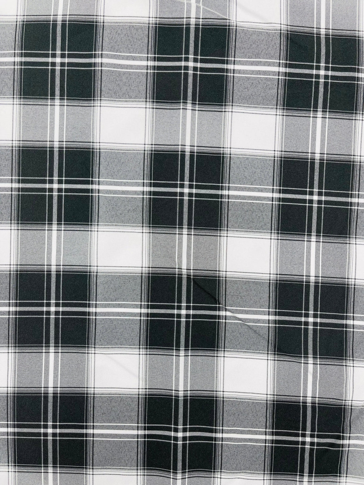 Plaid Polyester Poplin Fabric - Plaid, 58" Width (1 Yard)