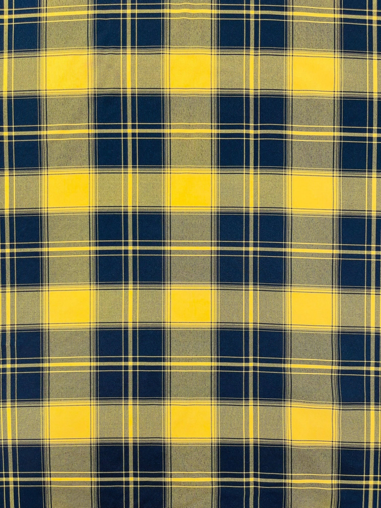 Plaid Polyester Poplin Fabric - Plaid, 58" Width (1 Yard)