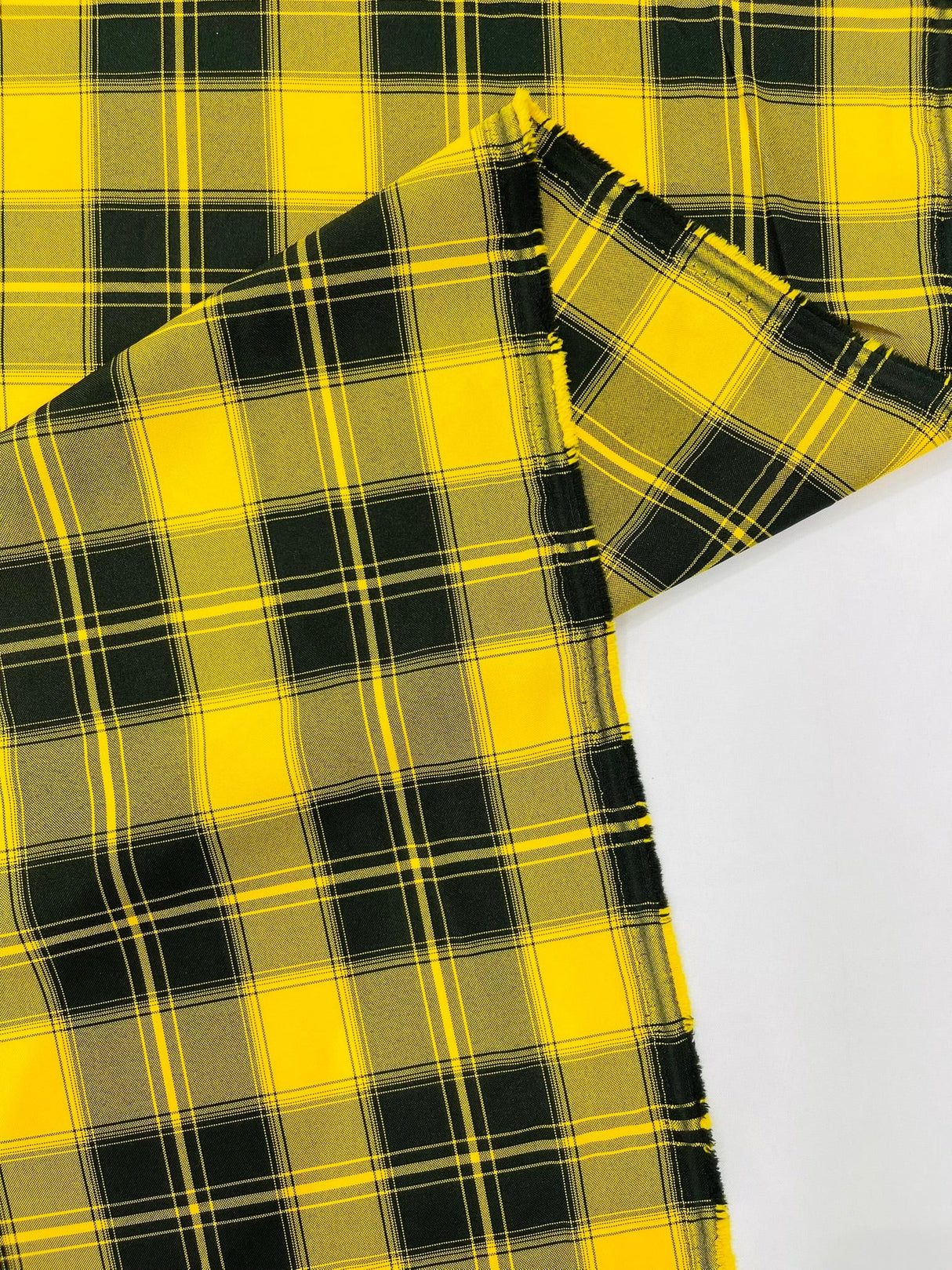 Plaid Polyester Poplin Fabric - Plaid, 58" Width (1 Yard)