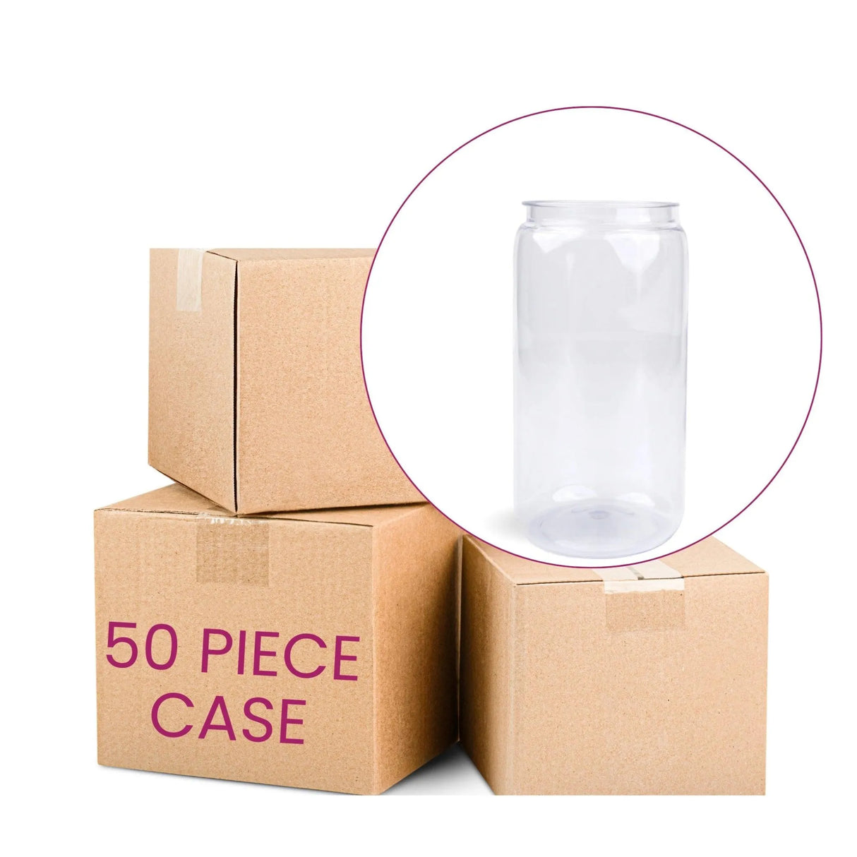 16 oz Plastic Pop Can - Clear (No Lid)
