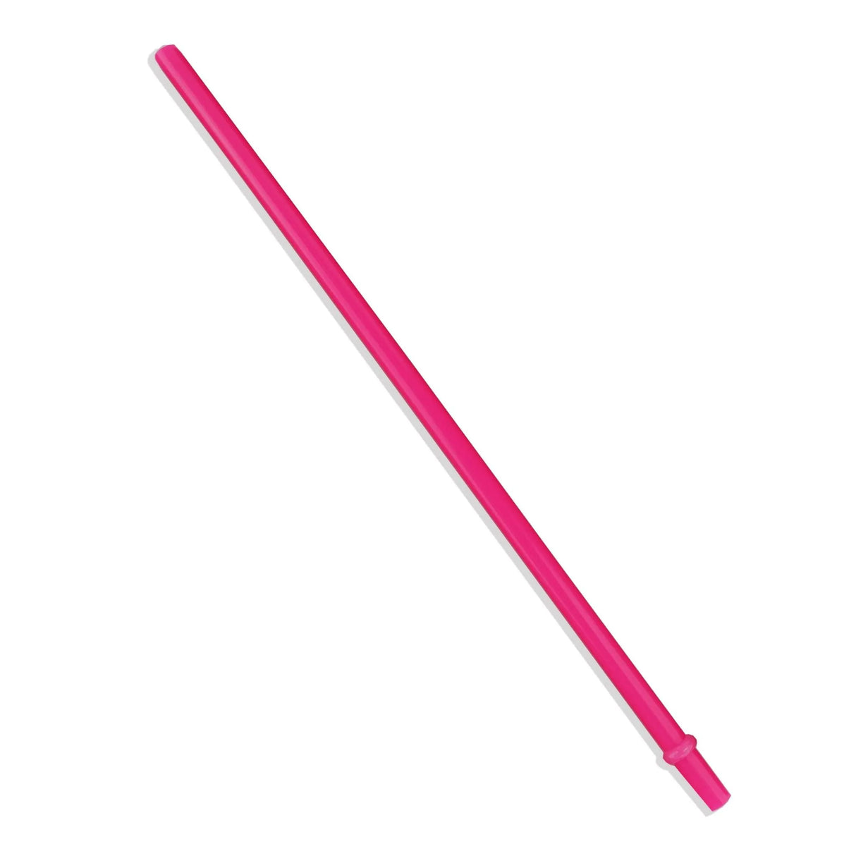 Plastic Straw Reusable Opaque - Bright Pink 7.25"