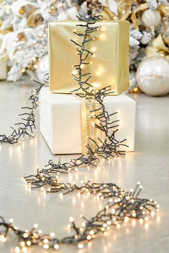 12.5' Platinum Elite Cluster Lights - 380L Warm White (Green Cord)