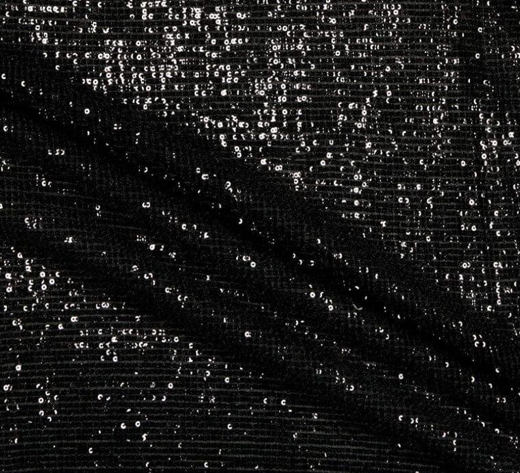 Pleated Glitz Polyester Sequins Fabric - Pleated Mesh, Multiple Colors, 56" Width (1 Yard)