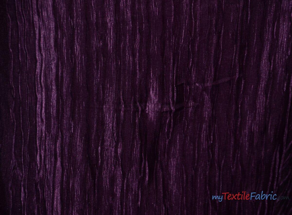 Italian Crush Satin Polyester Fabric - Solid Multiple Colors, 108" Width (1 Yard)