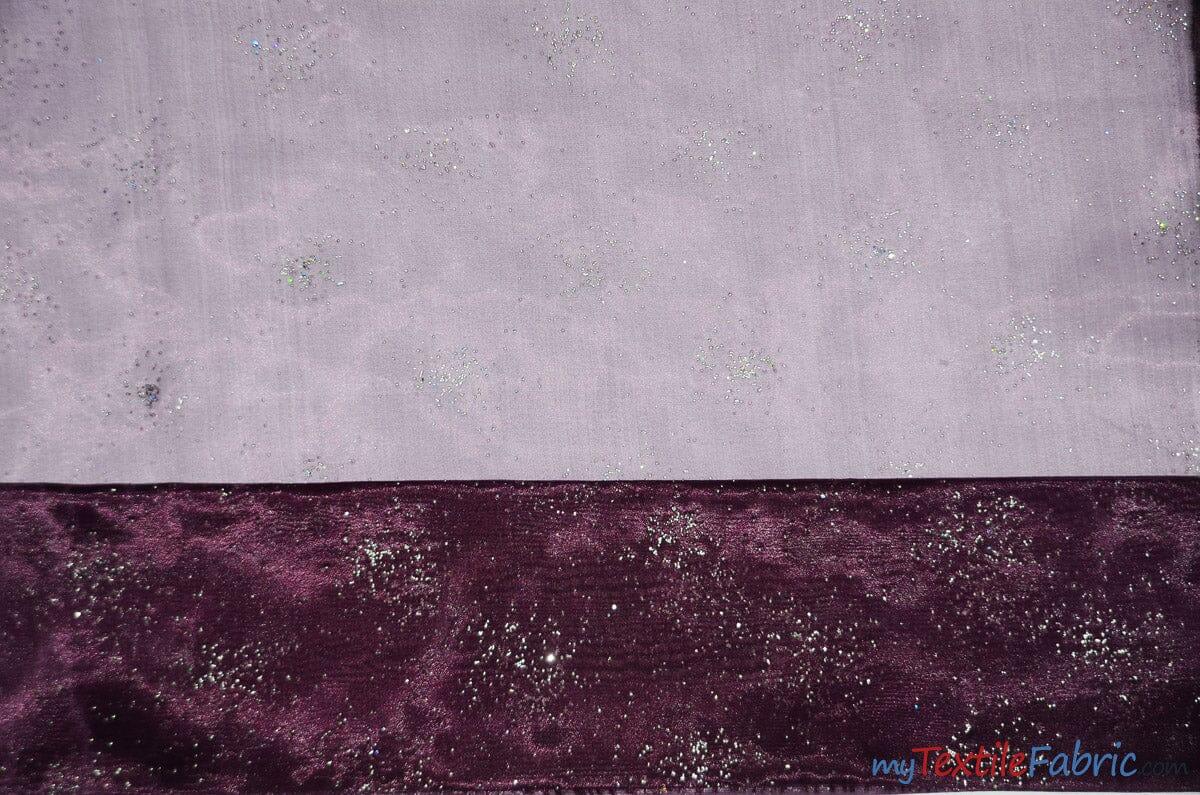 Sparkle Organza Polyester Fabric - Glitter Beads, Sheer, 58" Width (1 Yard)