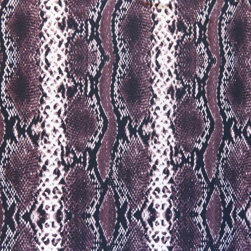 Swim Knit Plum Vertical Python 19" Remnant