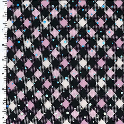 Foil Dot Spandex Fabric Lightweight Poly Stretch