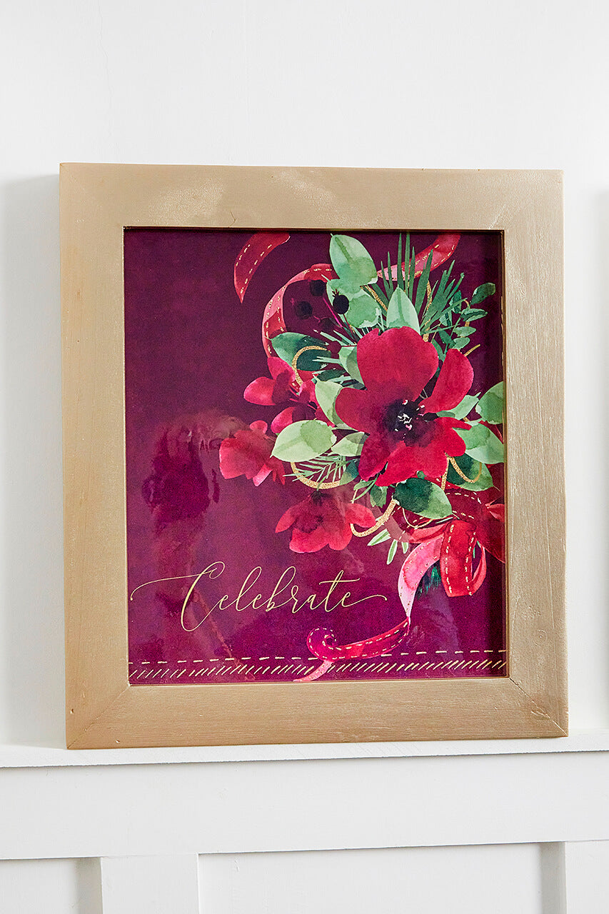 16" x 18" Floral Wood Wall Decor